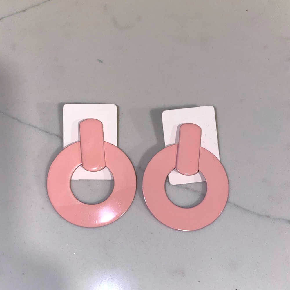J. Crew Pink Retro Earrings